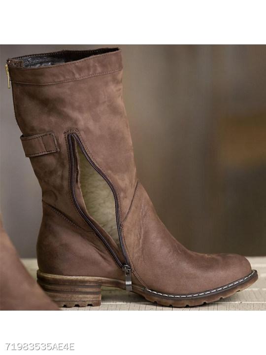 plain flat round toe date outdoor mid calf flat boots