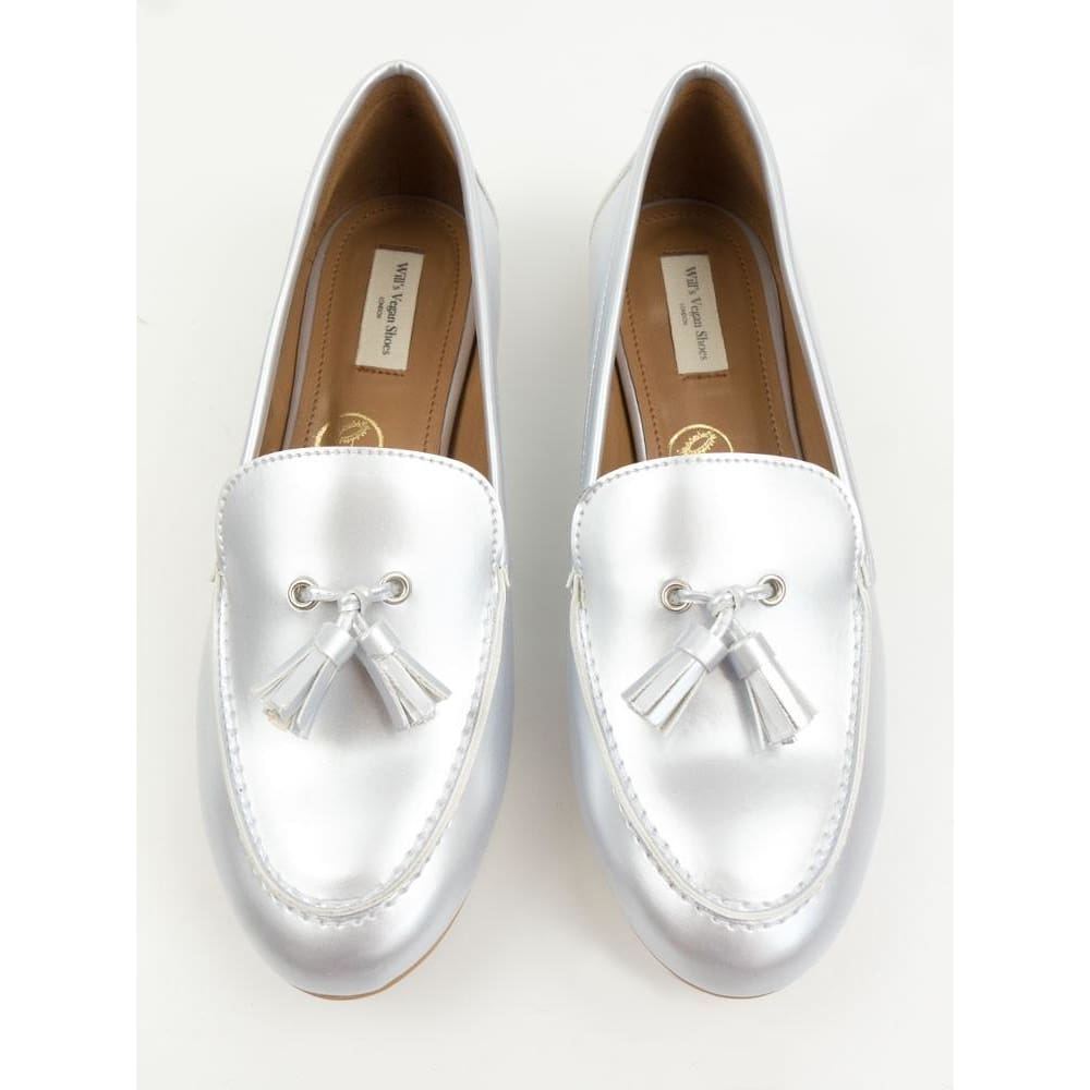 silver tassel loafers