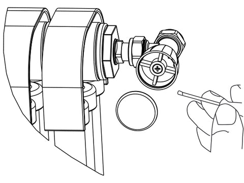 diagram of the installation for manual radiator valve