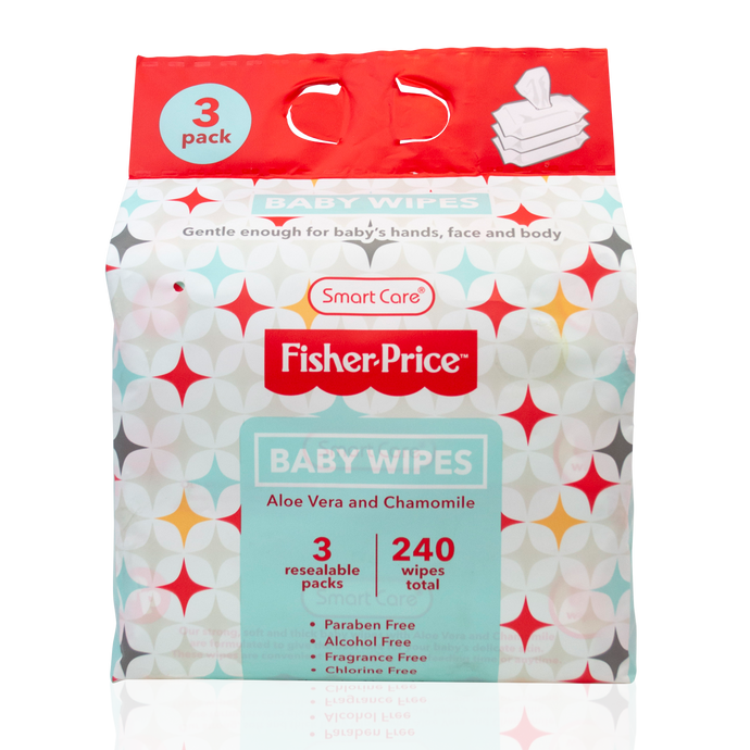 Fisher-Price Baby Wipes 80 Count (3 Pack)