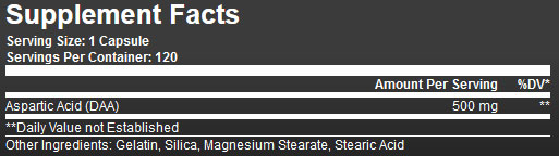 FinaFlex Pure Test (120 Caps) Supplement Facts