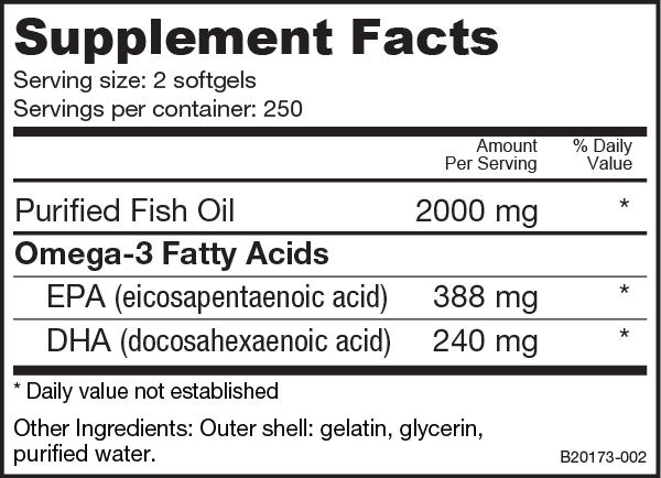 omega 3 supp facts