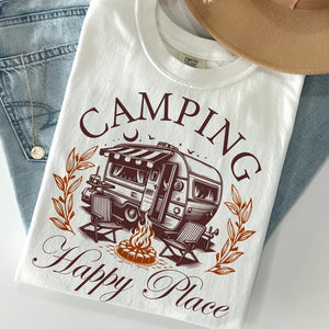 Camping Happy Place Graphic Tee - Wildfire Roots Clothing Co