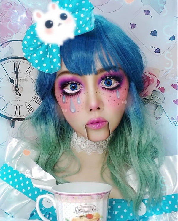 Lolita blue green gradient wig YC21493#N#– anibiu