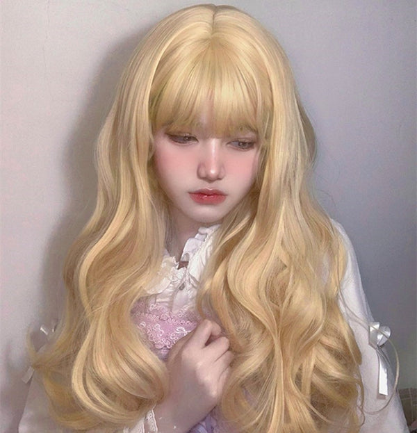 Lolita long curly blonde wig YC24443 – anibiu