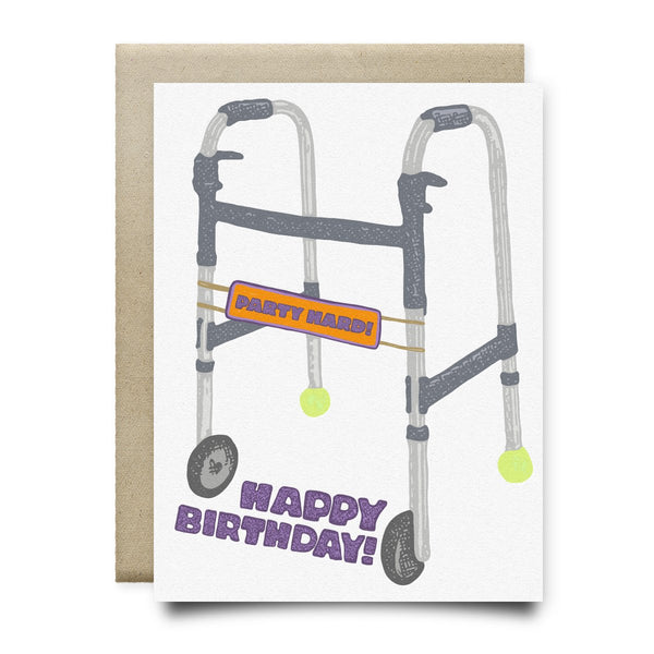 Party Hard Walker Birthday Card – Anvil Cards