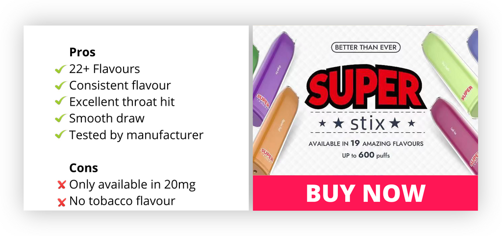 Pros and Cons of Super Stix 600 Disposable Vapes - Smokz Vape Store