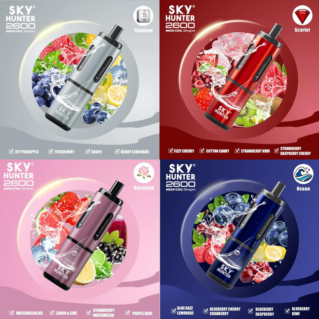 Sky Hunter Vape 2600 Puff Flavours