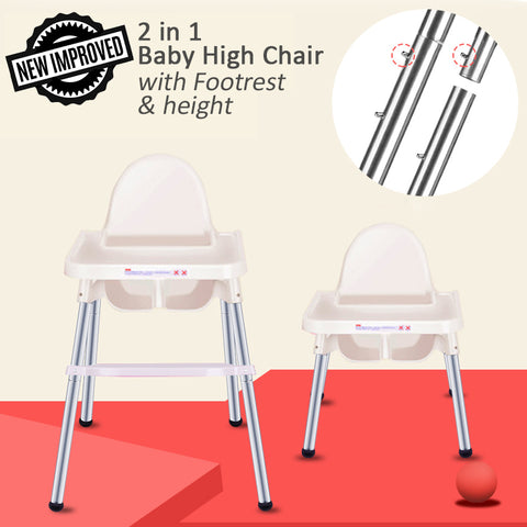 2 In 1 Baby High Chair Ikea Inspired With Footrest Funky