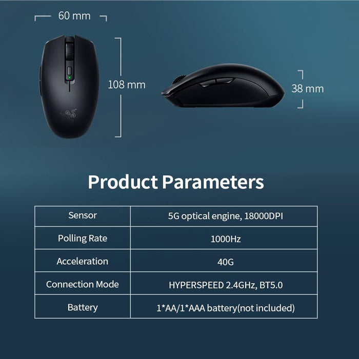 razer orochi v2 weight with battery