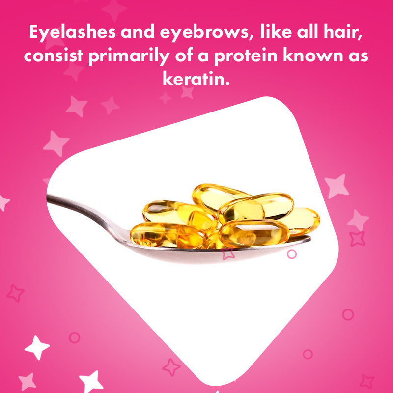 Vitamins are integral to maintaining the vitality of your eyelashes and eyebrows