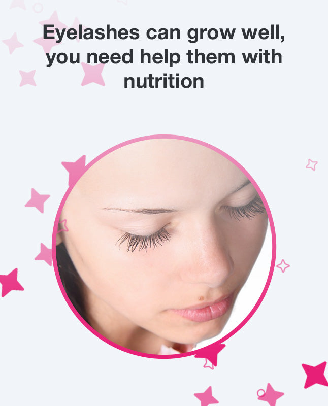Eyelashes can grow well, you need help them with nutrition