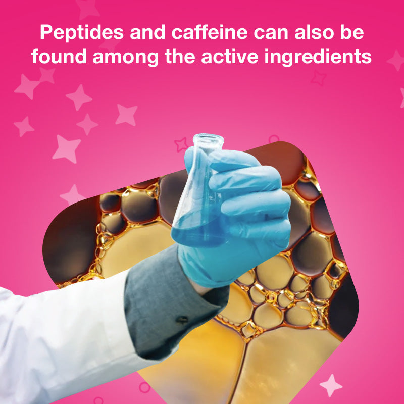 Peptides and caffeine can also be found among the active ingredients