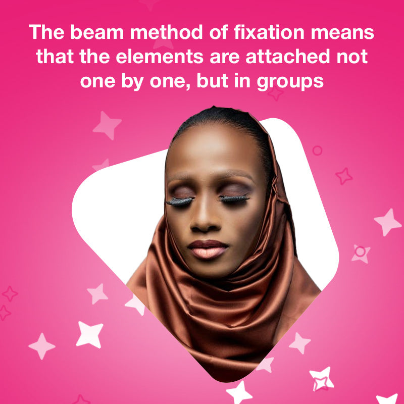 The beam method of fixation means that the elements are attached not one by one, but in groups