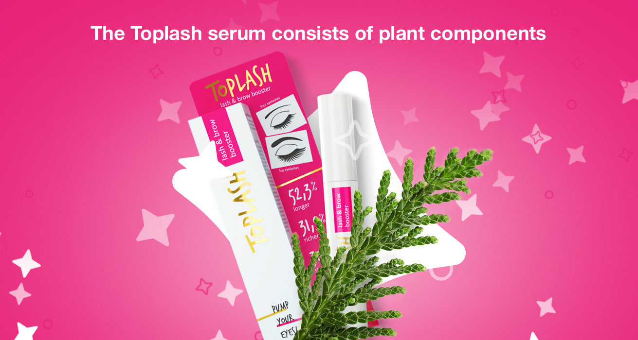 The Toplash serum consists of plant components