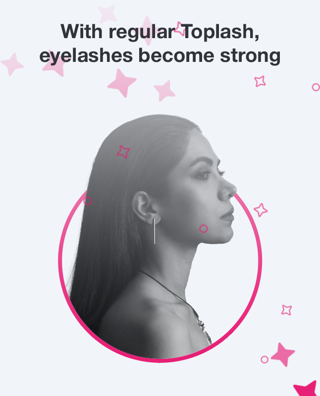 With regular Toplash, eyelashes become strong