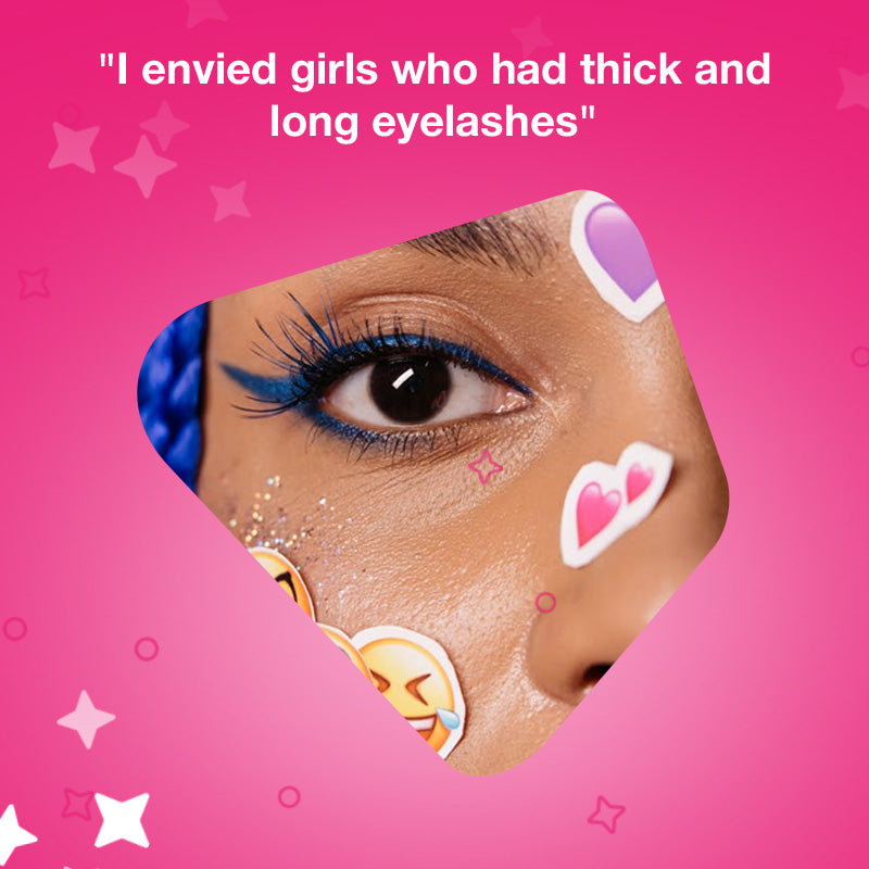 I envied girls who had thick and long eyelashes