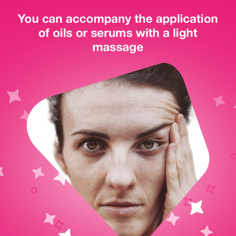 You can accompany the application of oils or serums with a light massage