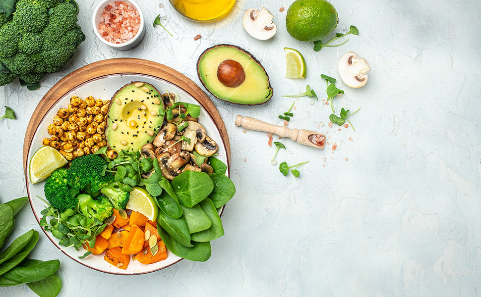 plate of fresh vegetables