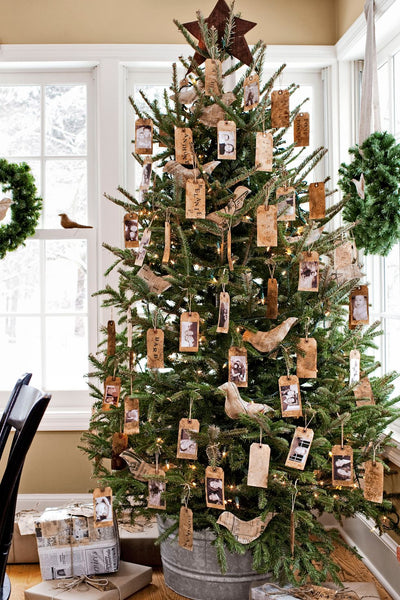 photo tag inspired christmas tree