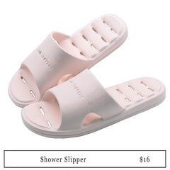 pink shower slippers with link to product