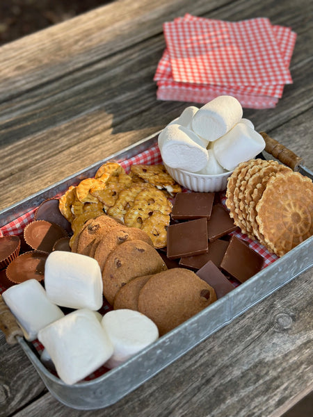 a variety of items for making s'mores that are different than the traditional fixings