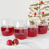 Holiday Tree Wine Glasses