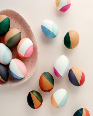 Color Block Egg Decor Idea