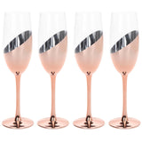 MyGift Copper Champagne Flutes
