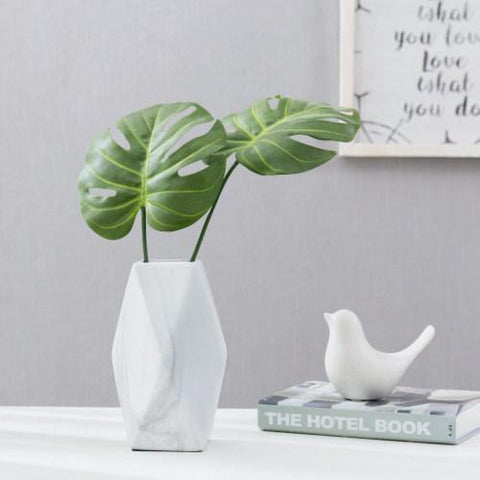 White Vase with leaf