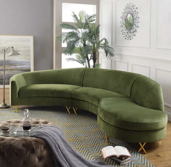 curved green couch furniture with link to product