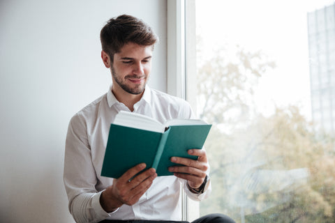 Man reading a book