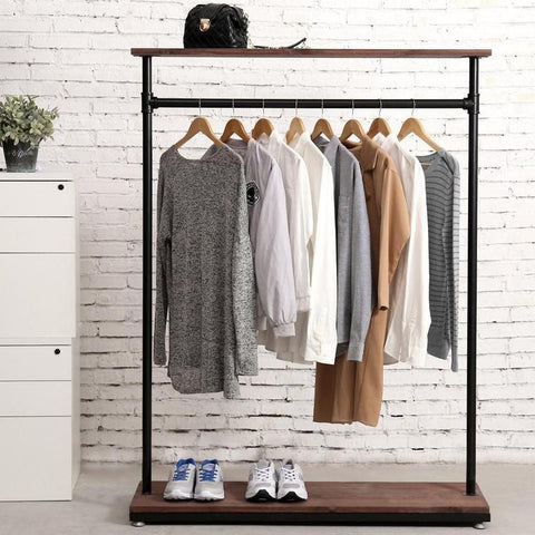 Standing Clothing Rack with Shirts