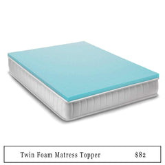 twin foam mattress topper with link to product