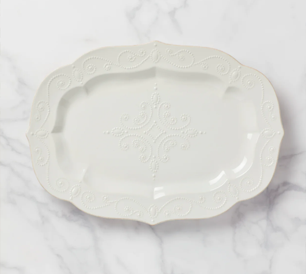 oval white porcelain design turkey serving platter with link to product