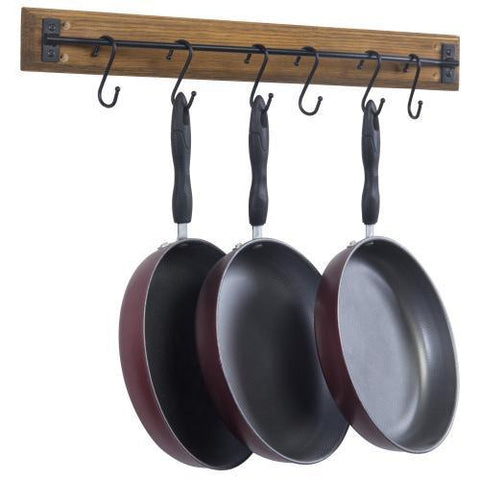 Wood and Pan Hanging Rack