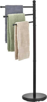 Torched Wood 5 Dual-Hook Towel Hanging Rack with Cutout Letters
