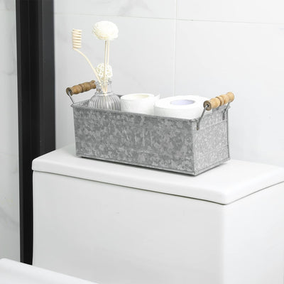 Giza Black Bathroom Soap Storage Basket Tray - Rumi Living