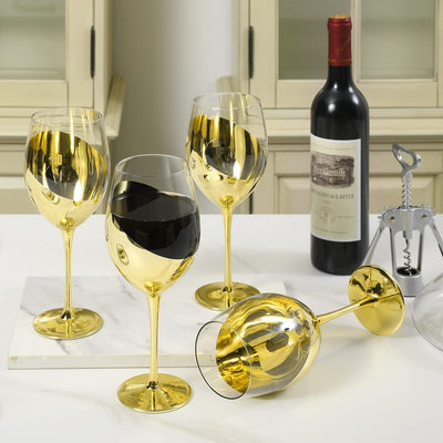 Wine Glasses Drinkware, Holiday Multicolored Metallic Angled Accent Dr –  MyGift