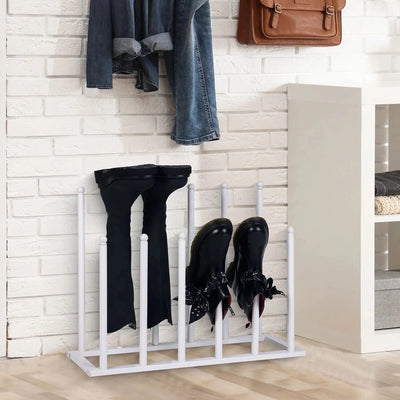 Black Metal Entryway Boot Rack, Freestanding Shoe Organizer and Tall B –  MyGift