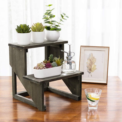 Plate Display Stand, Acacia Wood Tabletop Saucer Rack, Folding Picture Frame Holder Easel