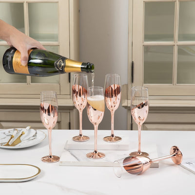 Copper Stemless Champagne Flute Glasses, Set of 4 – MyGift