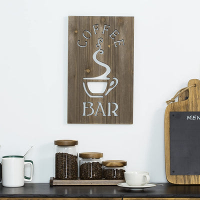 3-D Wall Art, Matte Black Metal Coffee Time Letter Cutout Sign with Co –  MyGift
