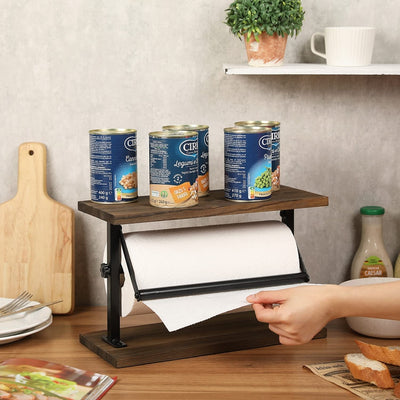 Industrial Pipe Floating Shelf & Paper Towel Holder – MyGift