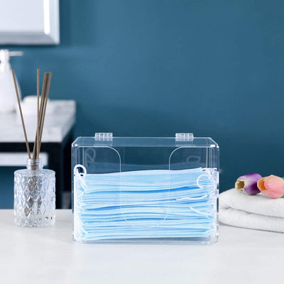 Transparent Blue Plastic Multipurpose Storage Box w/Handle & Expandable  Trays