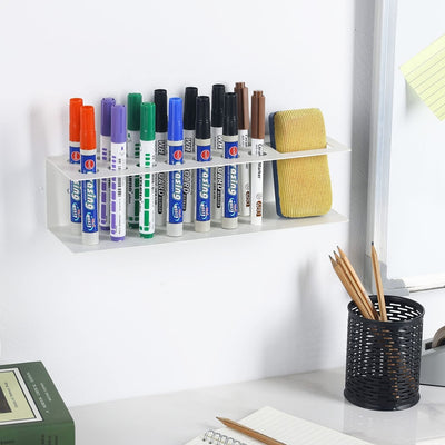 Black Acrylic Wall Mounted Office Supplies Holder, Whiteboard Accessor –  MyGift