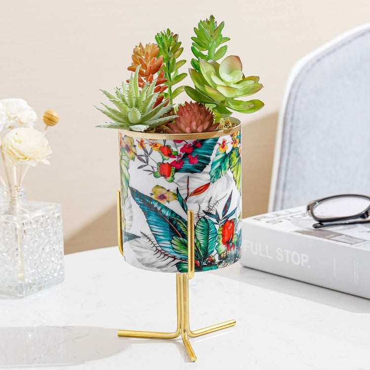 Luxurious Colorful Pattern Fine Ceramic Mini Succulent Planter –