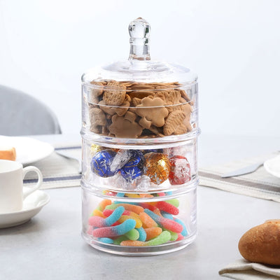 Clear Decorative Glass Jars with Lids, Set of 3 – MyGift