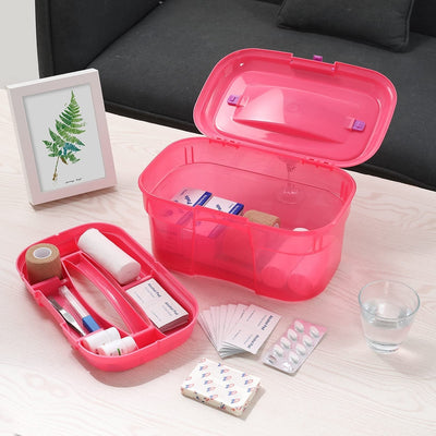 Clear Top First Aid or Arts & Craft Portable Storage with