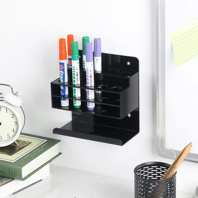 Wall Mounted Black Metal Whiteboard Marker Holder, Office Supplies Sto –  MyGift